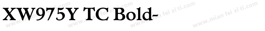 XW975Y TC Bold字体转换